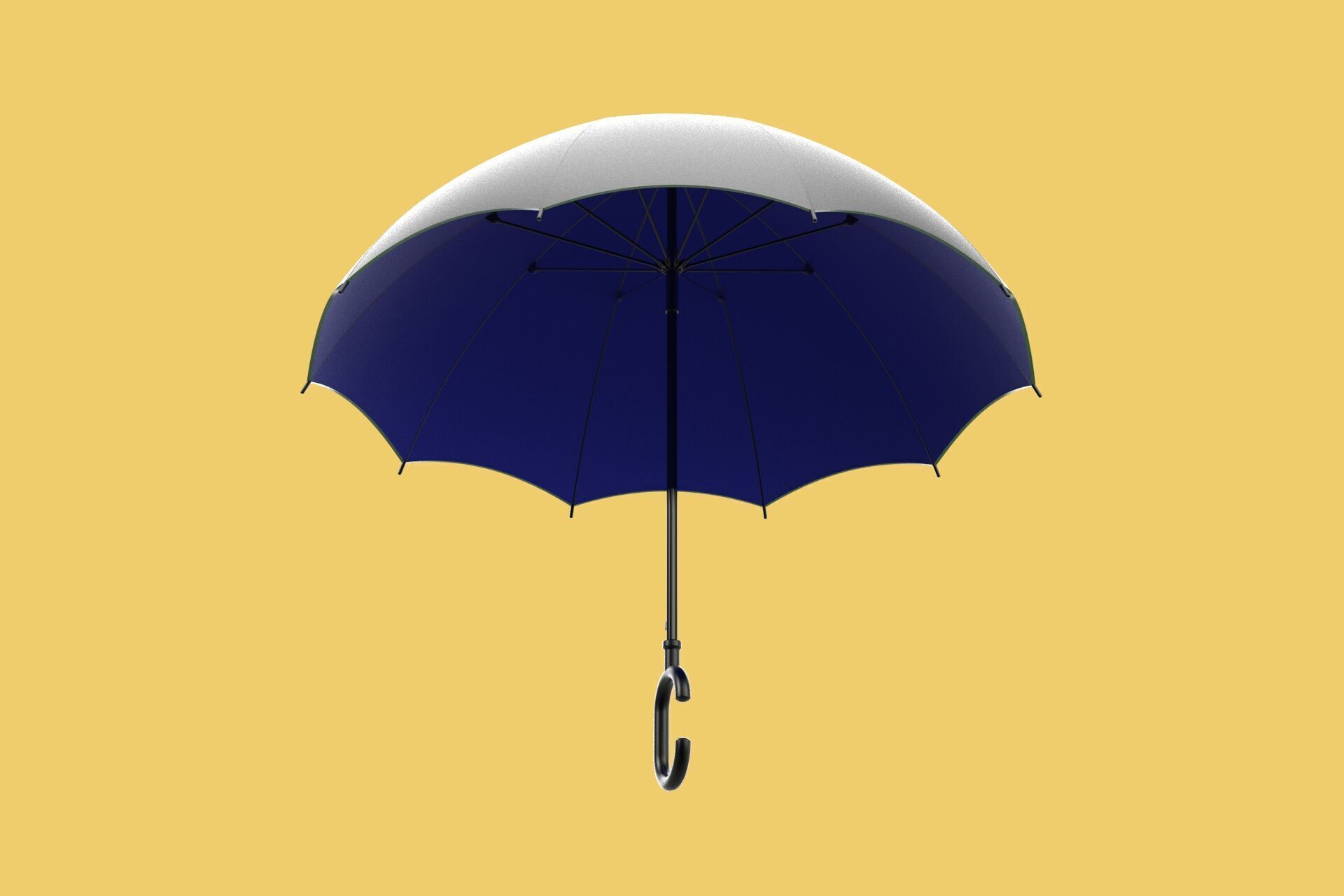 C SHAPE HANDLE STICK INVERTED REVERSE UMBRELLA AUTO FOLDABLE 3D model_25