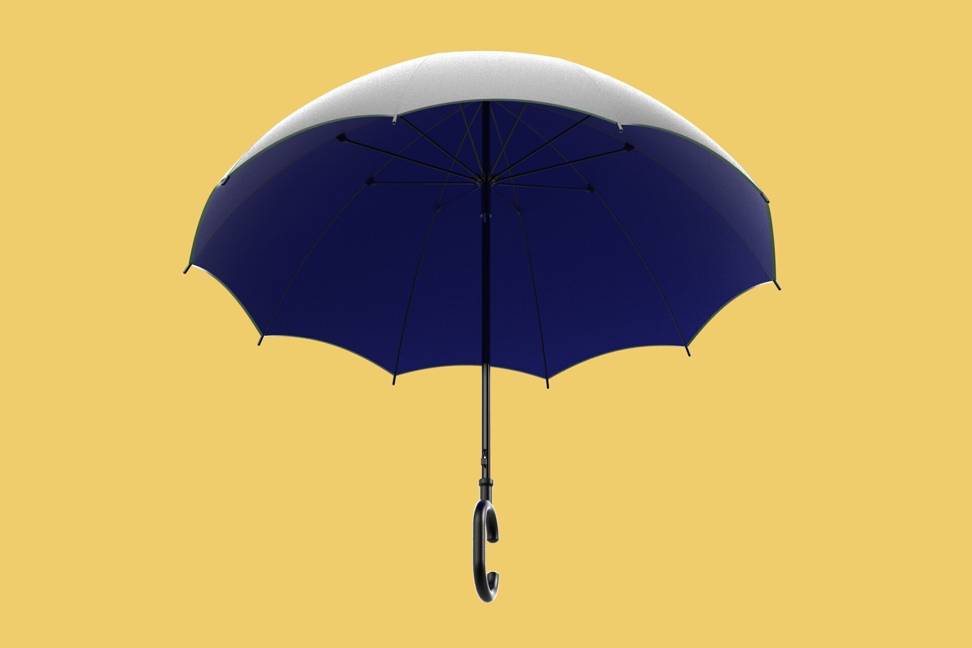 C SHAPE HANDLE STICK INVERTED REVERSE UMBRELLA AUTO FOLDABLE 3D model_22