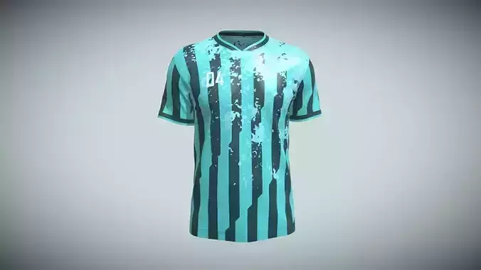 Soccer Football Sports Jersey-04 In Low Poly