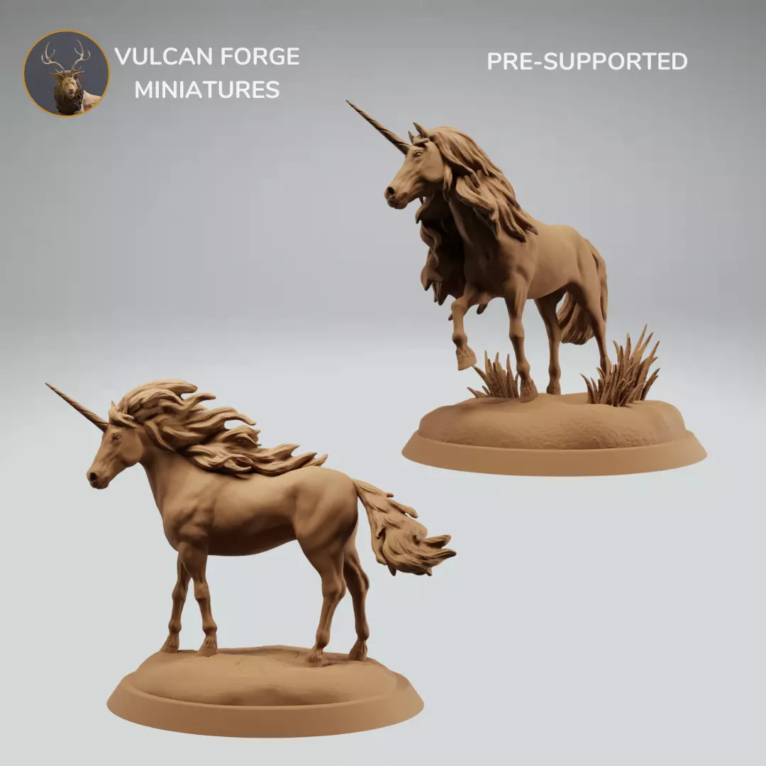 Fairy Unicorn fantasy horse bundle - pre supported 3D print model_0