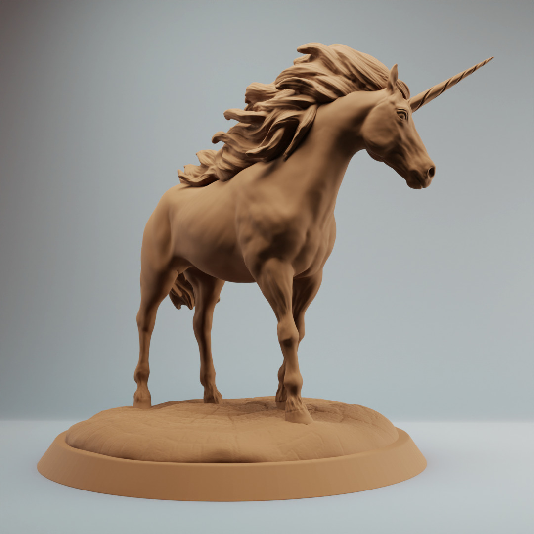 Fairy Unicorn fantasy horse bundle - pre supported 3D print model_4
