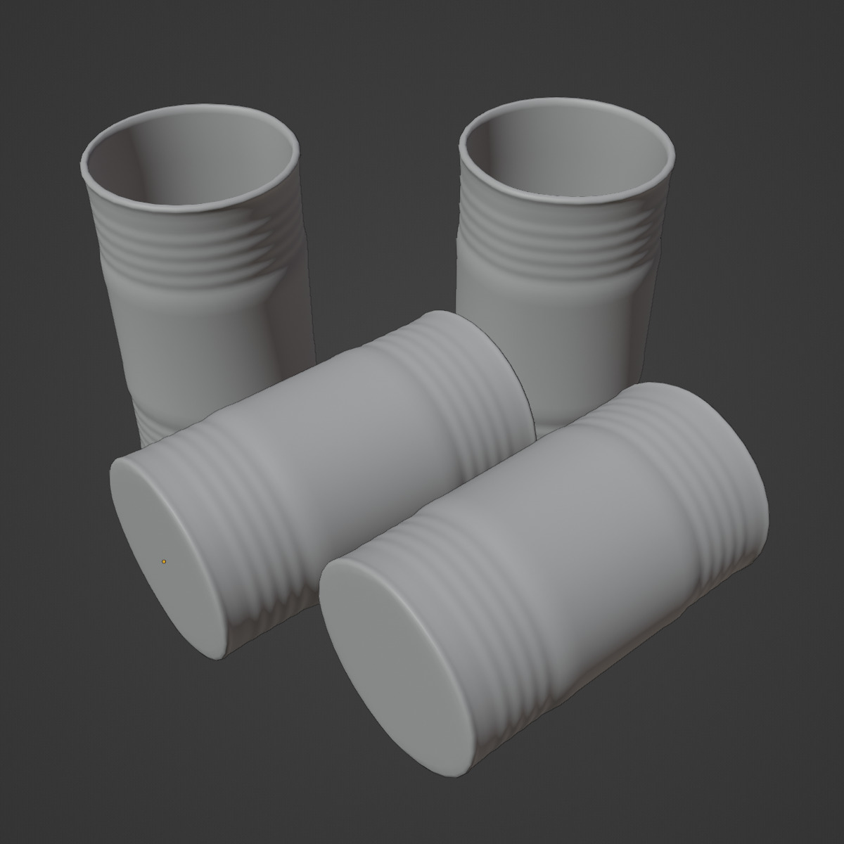 Old Steel Barrel 03 Low-poly 3D model_9