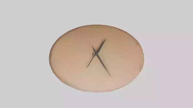 Circular Wall Clock model Low-poly 3D model