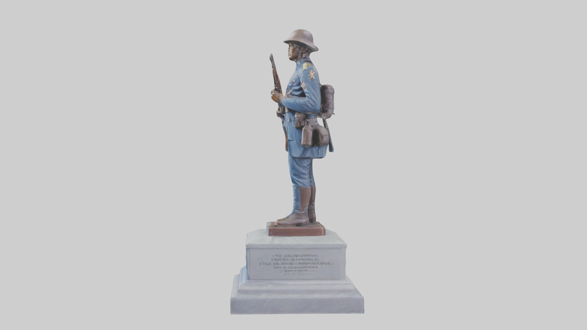 Civil War Soldier Memorial model Low-poly 3D model_22