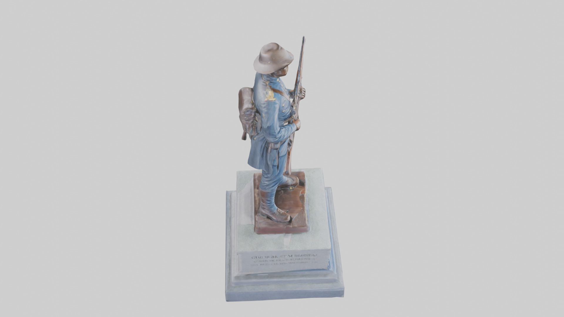 Civil War Soldier Memorial model Low-poly 3D model_28