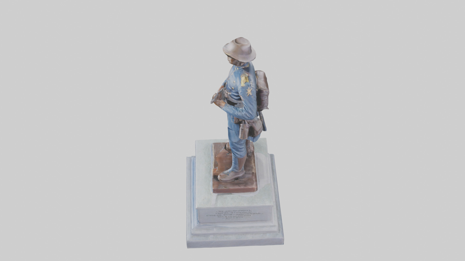 Civil War Soldier Memorial model Low-poly 3D model_27