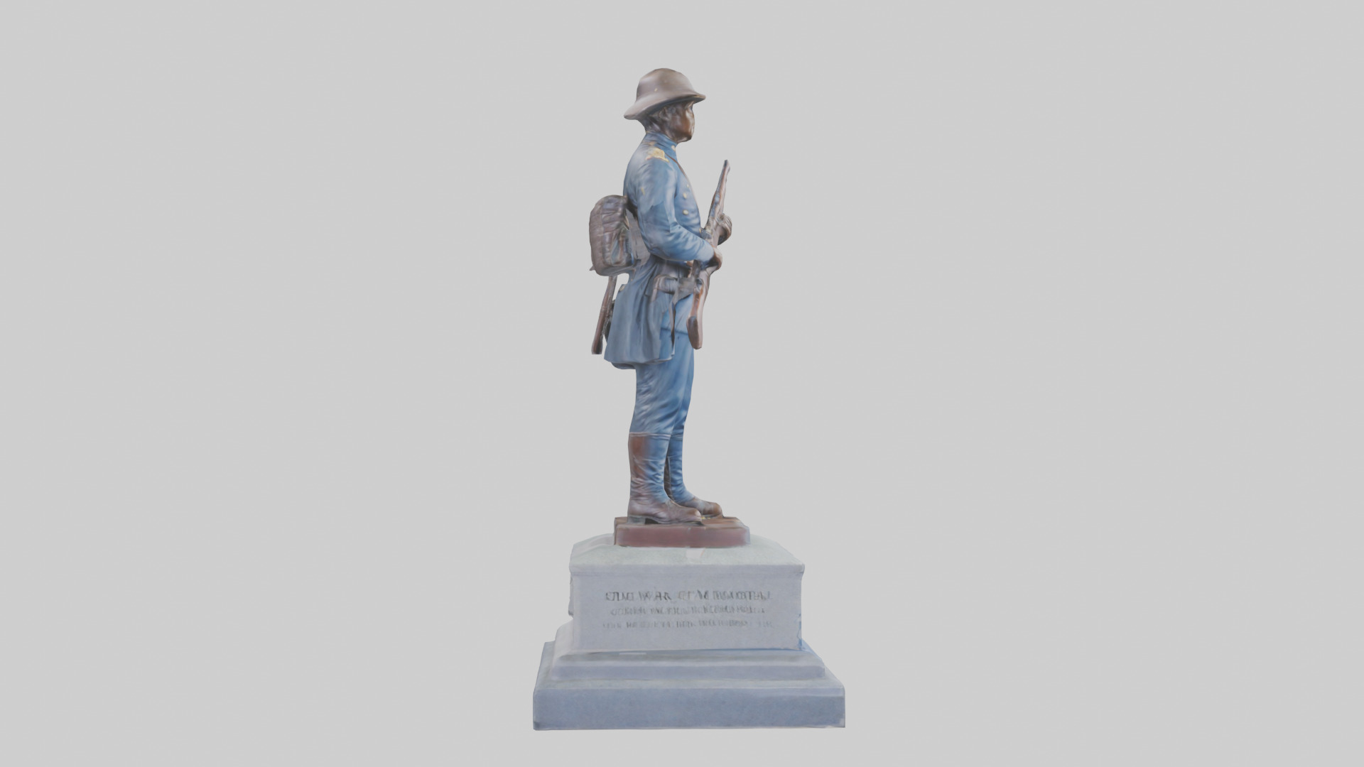 Civil War Soldier Memorial model Low-poly 3D model_23