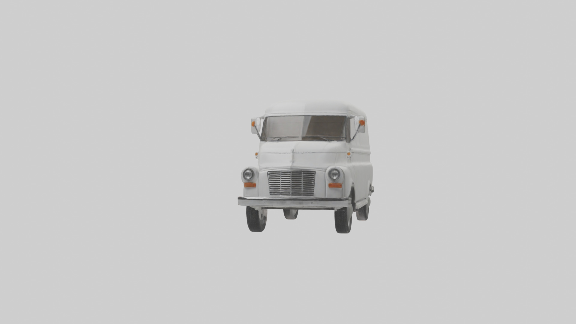 Classic Delivery Van model Low-poly 3D model_14