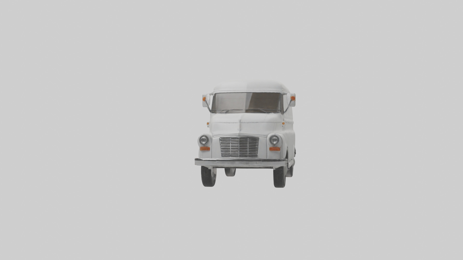 Classic Delivery Van model Low-poly 3D model_16