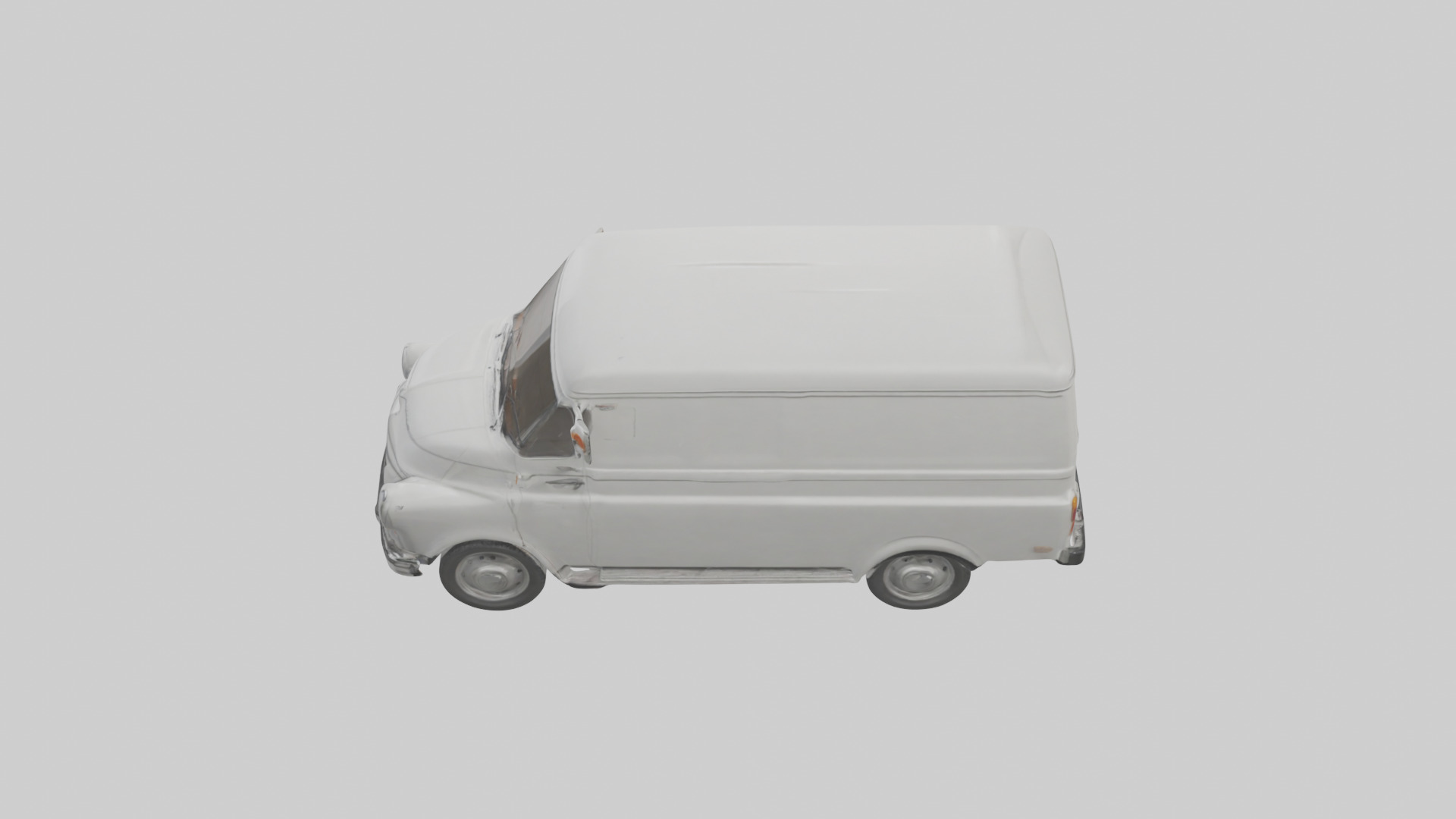 Classic Delivery Van model Low-poly 3D model_1