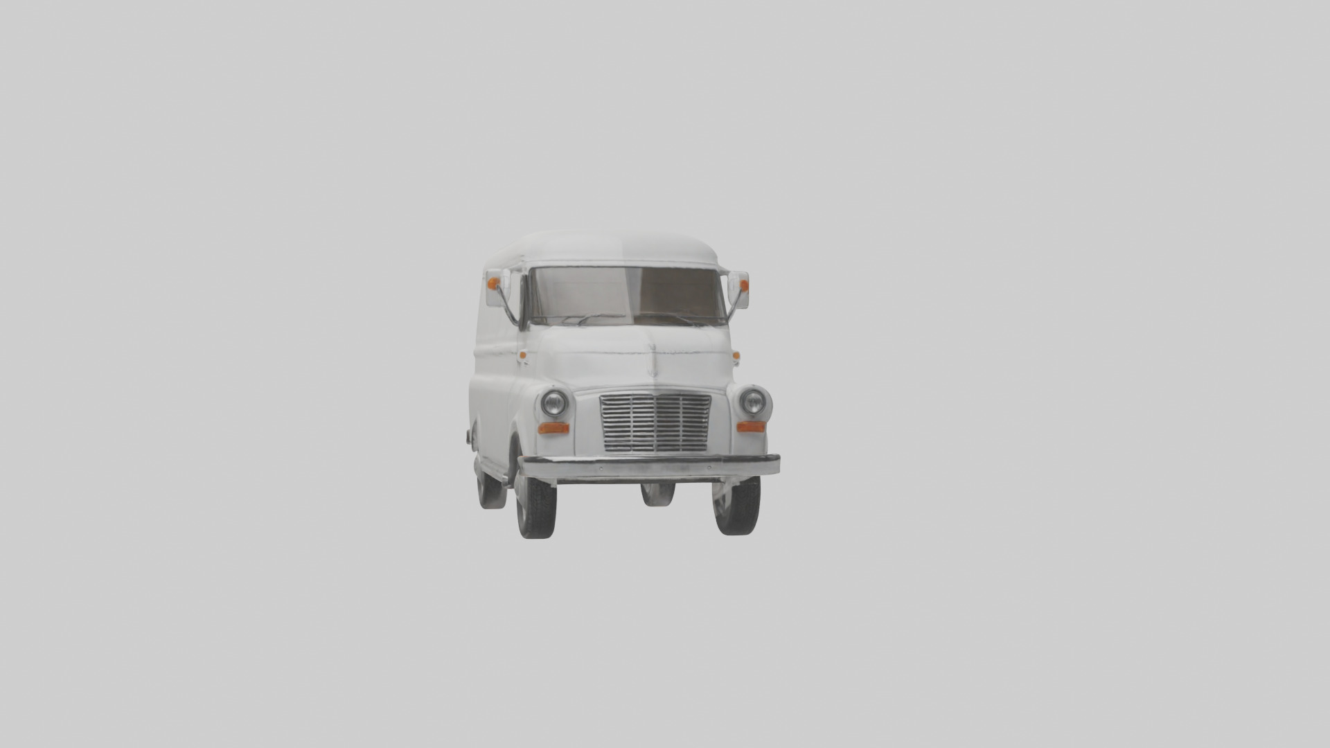 Classic Delivery Van model Low-poly 3D model_19
