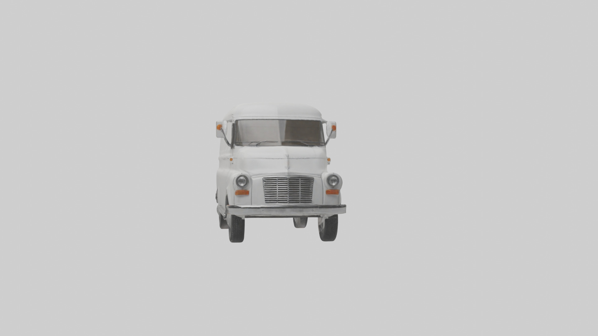 Classic Delivery Van model Low-poly 3D model_21