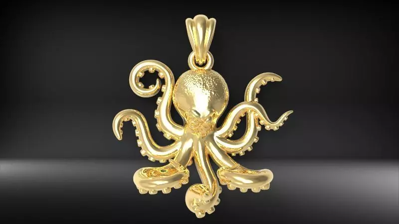 Octopus Pendant Necklace Charm Bracelet Jewelry 3D print model