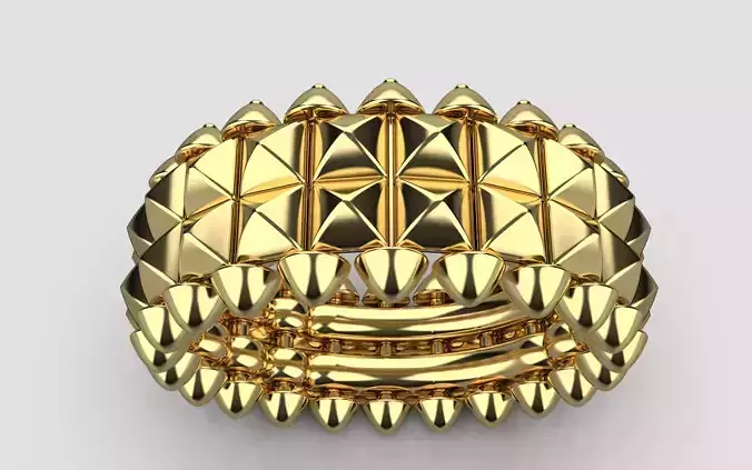 Clash Two Row Ring 17 5mm