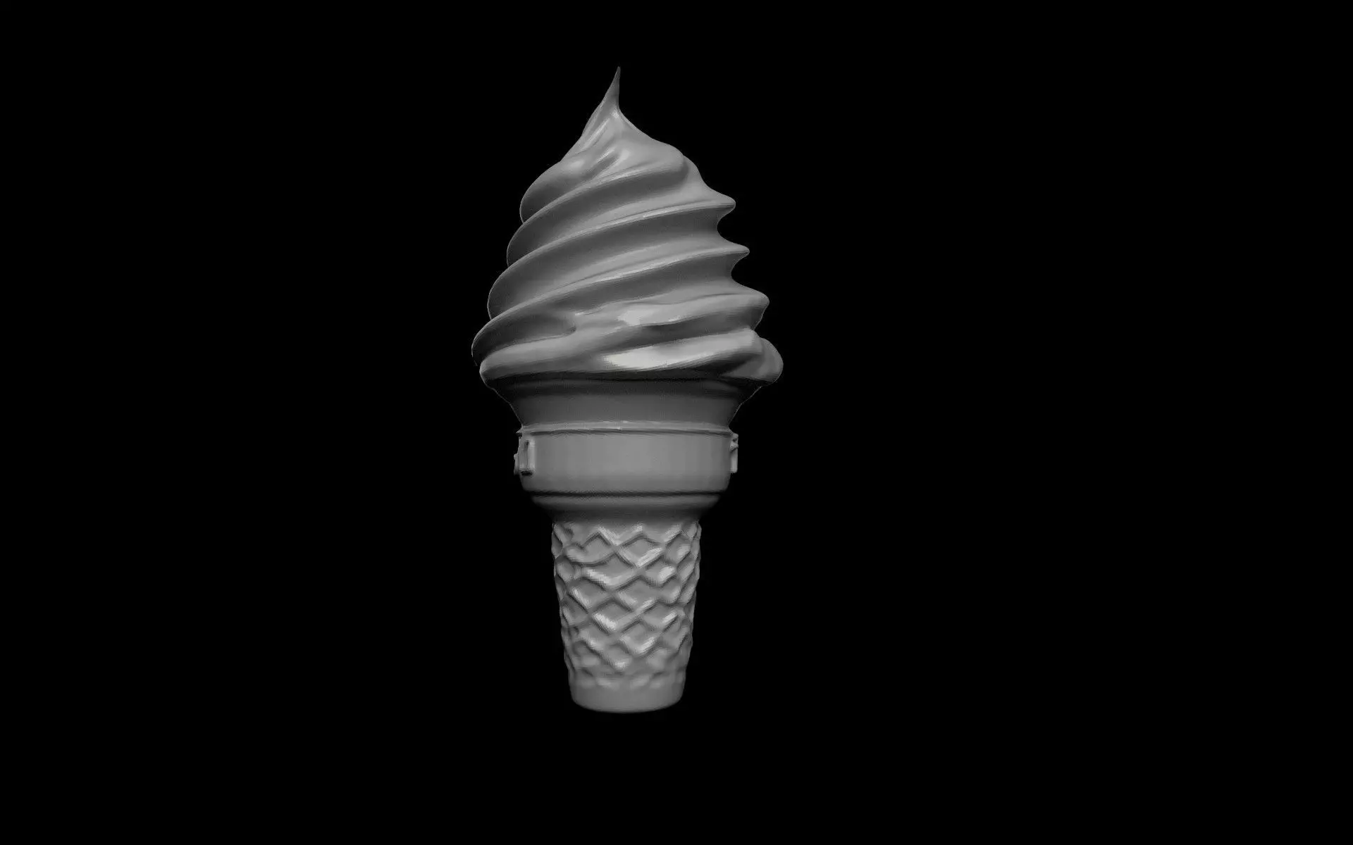 ice Cream Cone 3d Printable Model  3D print model_0