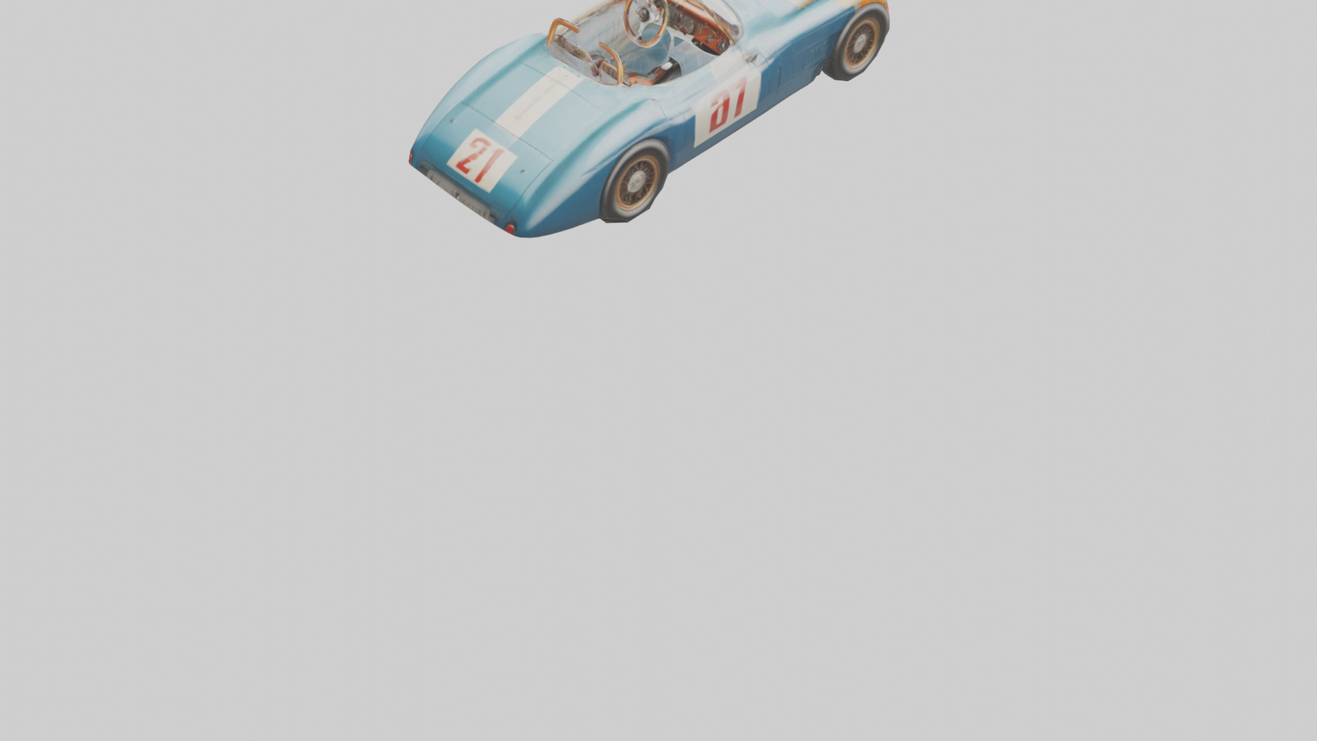 Classic Race Car with Vintage Livery model Low-poly 3D model_5