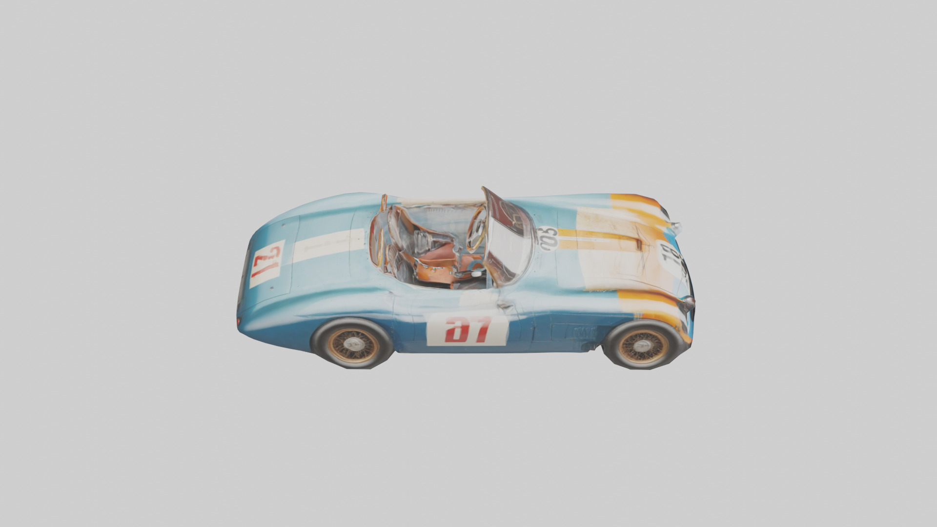 Classic Race Car with Vintage Livery model Low-poly 3D model_28