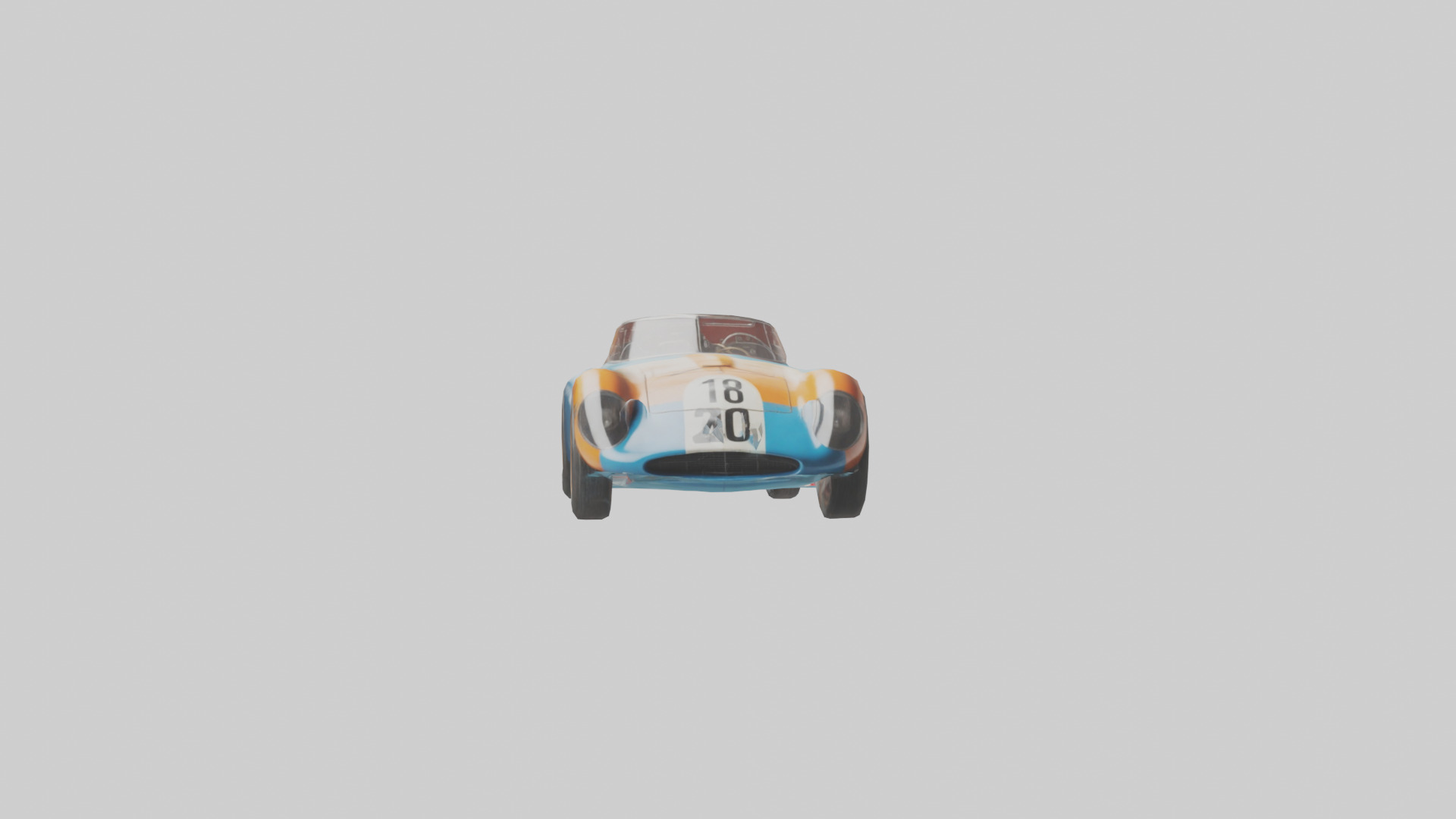 Classic Race Car with Vintage Livery model Low-poly 3D model_17