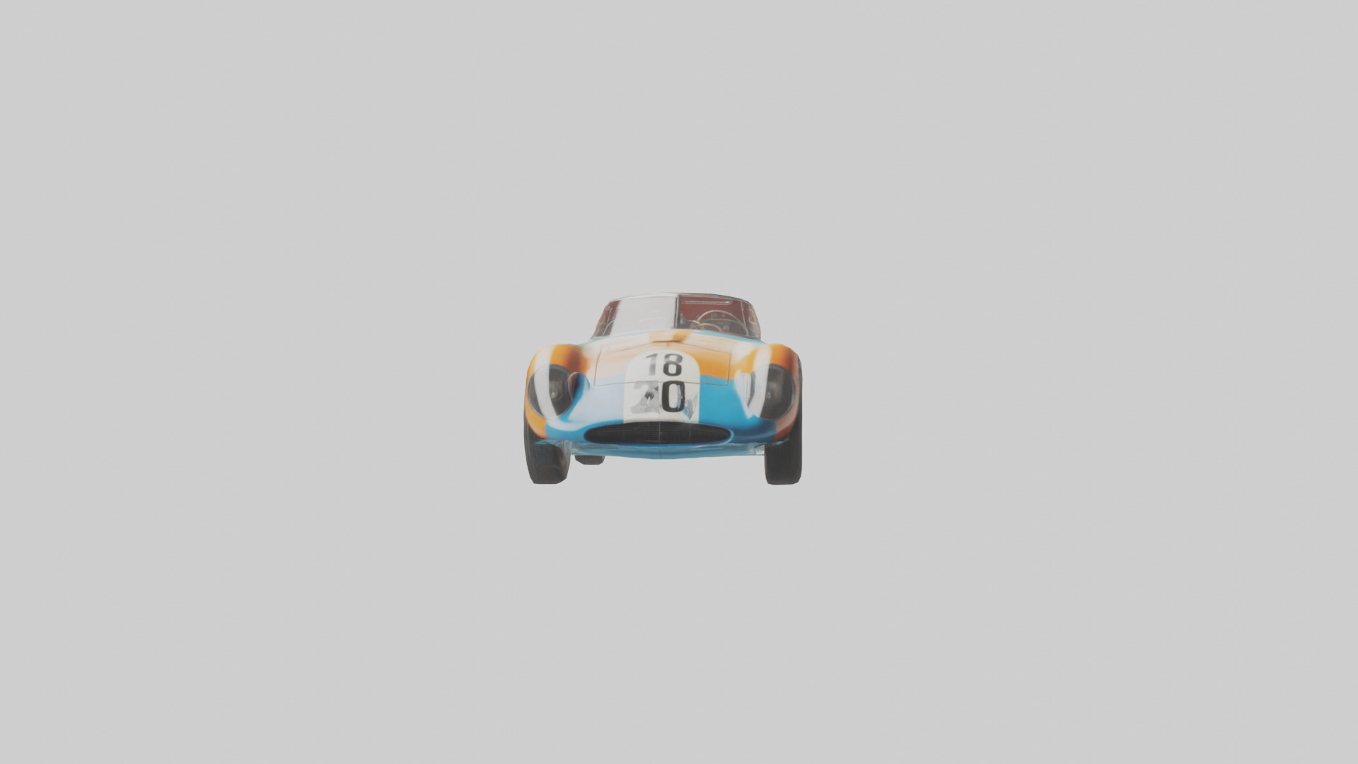 Classic Race Car with Vintage Livery model Low-poly 3D model_14