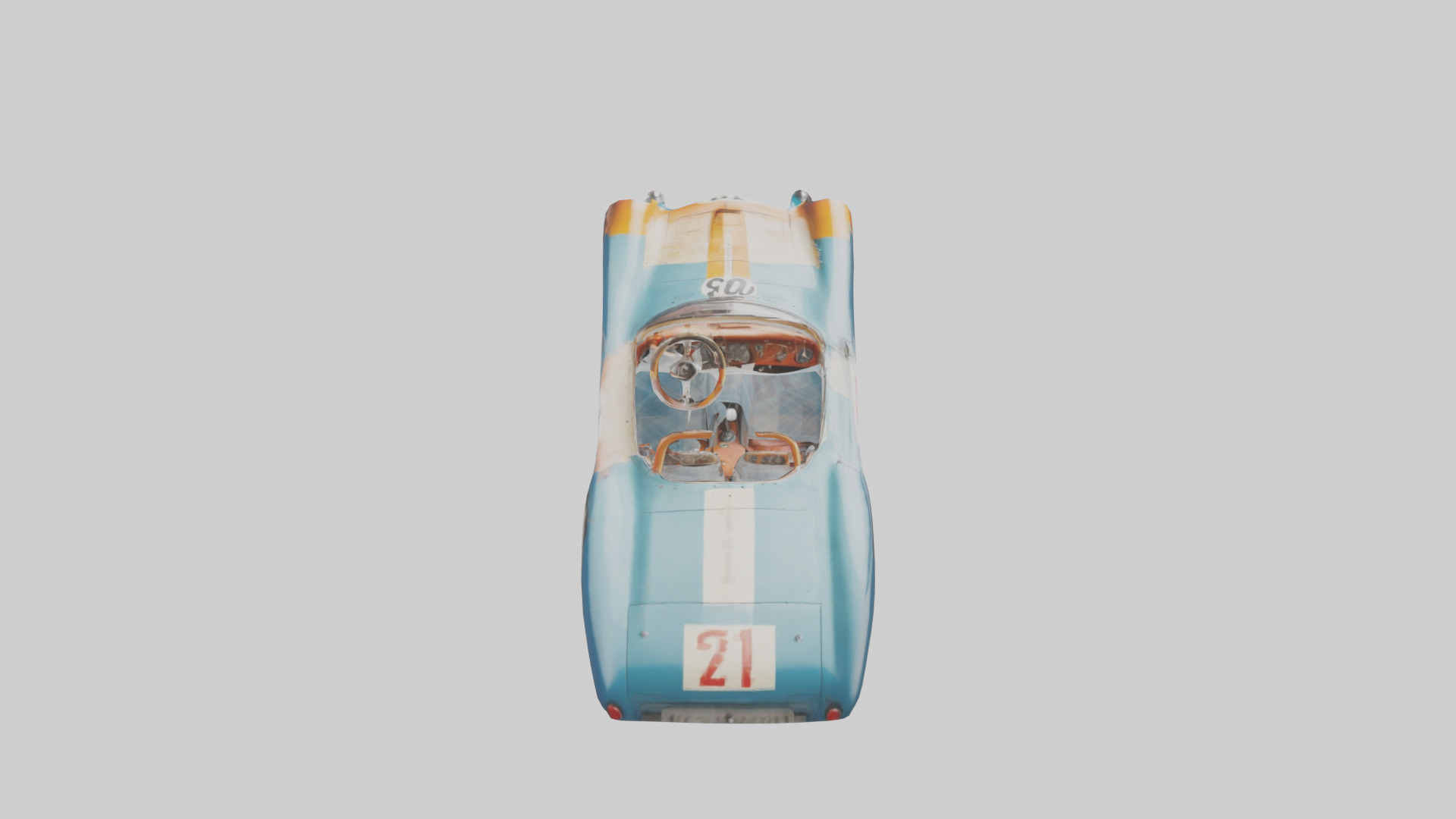 Classic Race Car with Vintage Livery model Low-poly 3D model_25