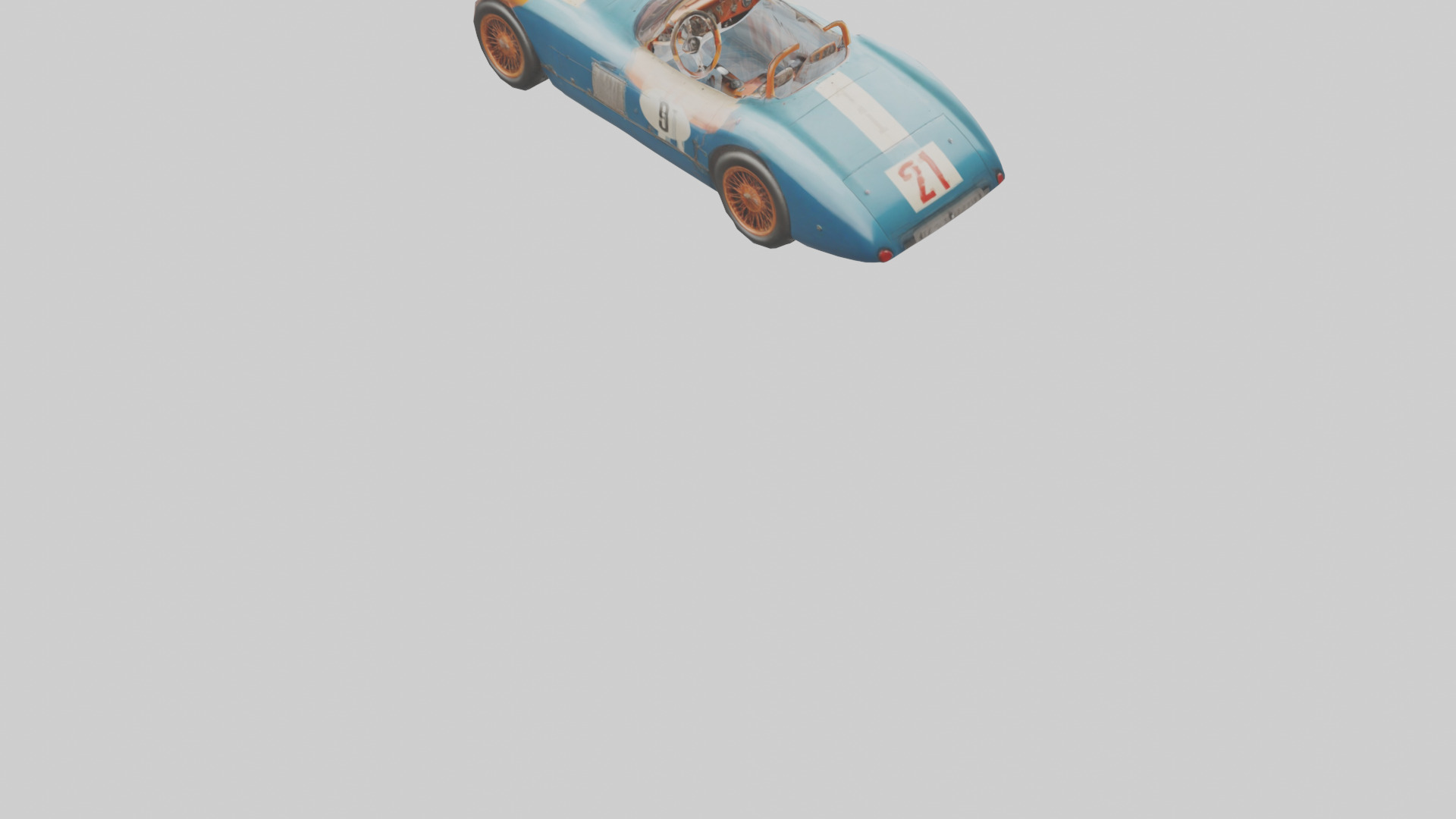 Classic Race Car with Vintage Livery model Low-poly 3D model_4