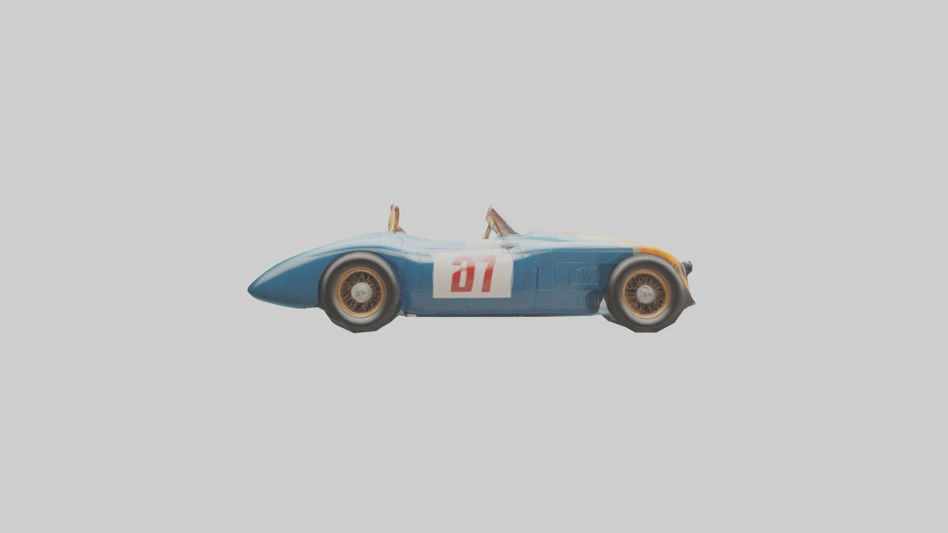 Classic Race Car with Vintage Livery model Low-poly 3D model_23