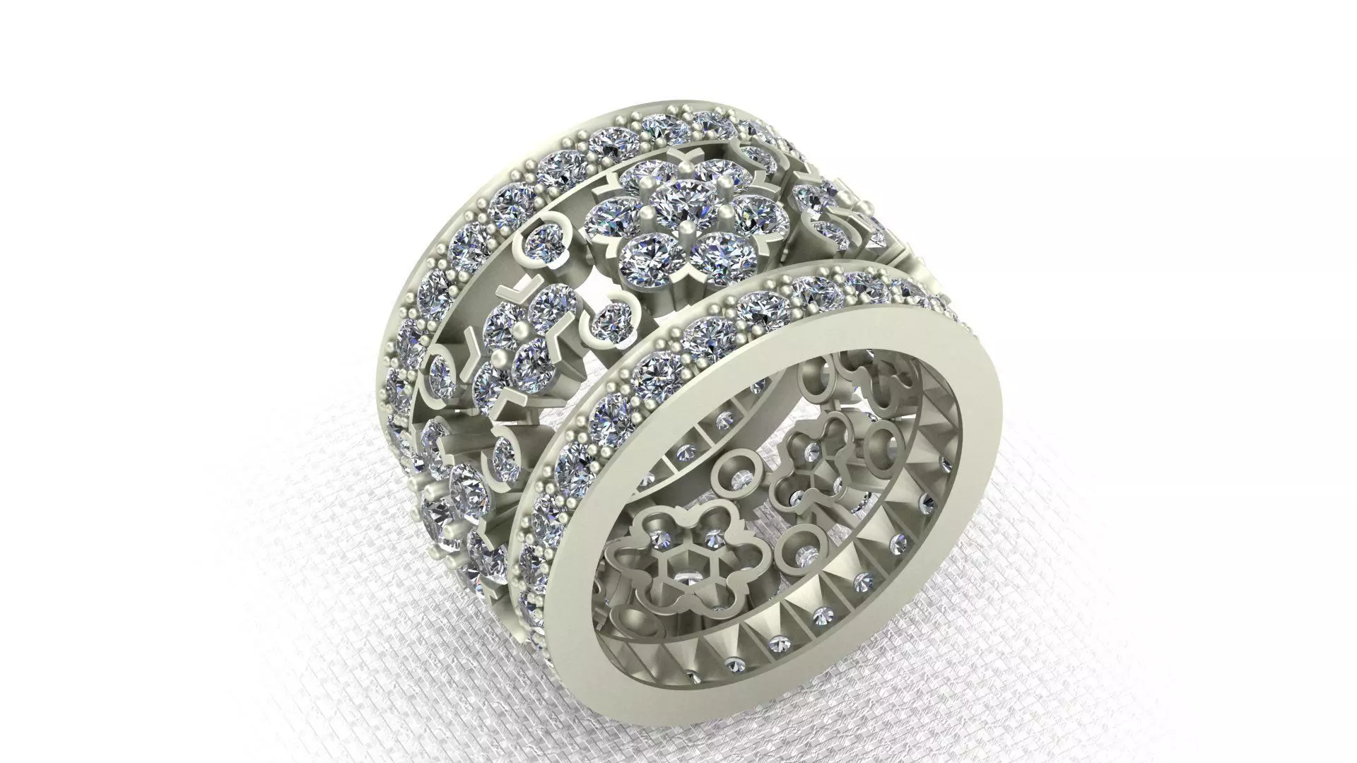 Van cleeef snowflake ring 3D print model_0