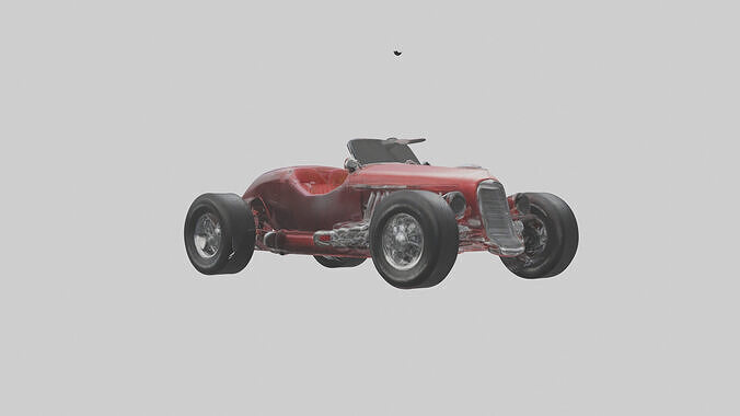 Classic Roadster Car Model Low-poly 3D model