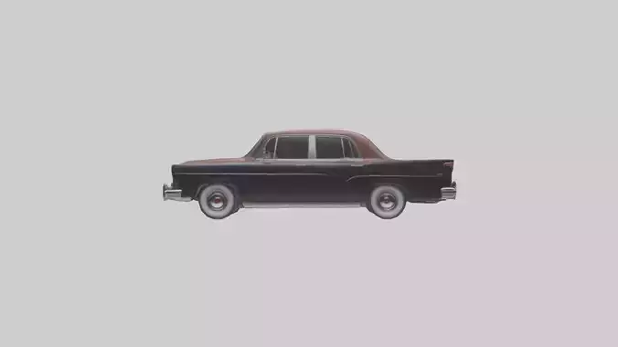 Classic Sedan with Leather Interior model Low-poly 3D model