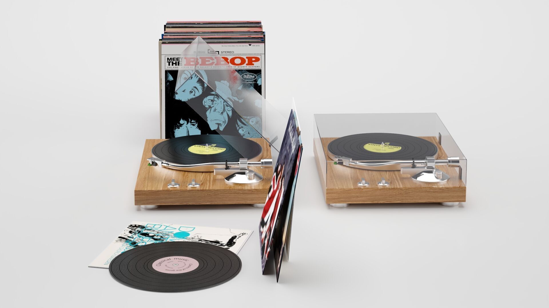 Music Gramophone 3D model_6