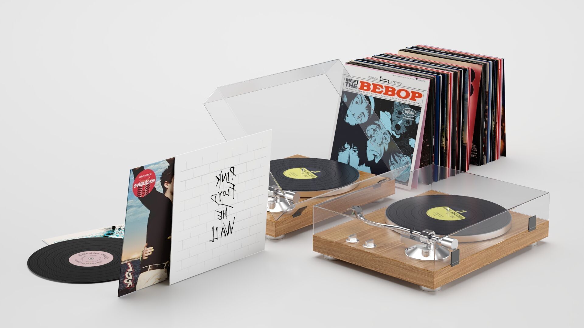 Music Gramophone 3D model_5