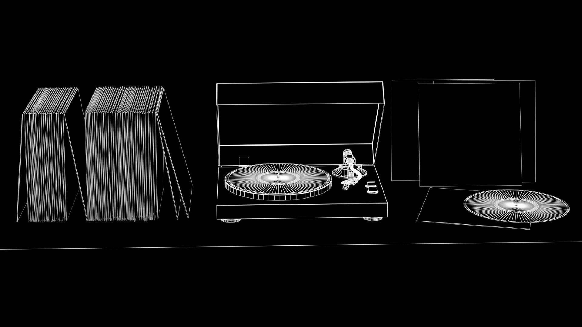 Music Gramophone 3D model_8