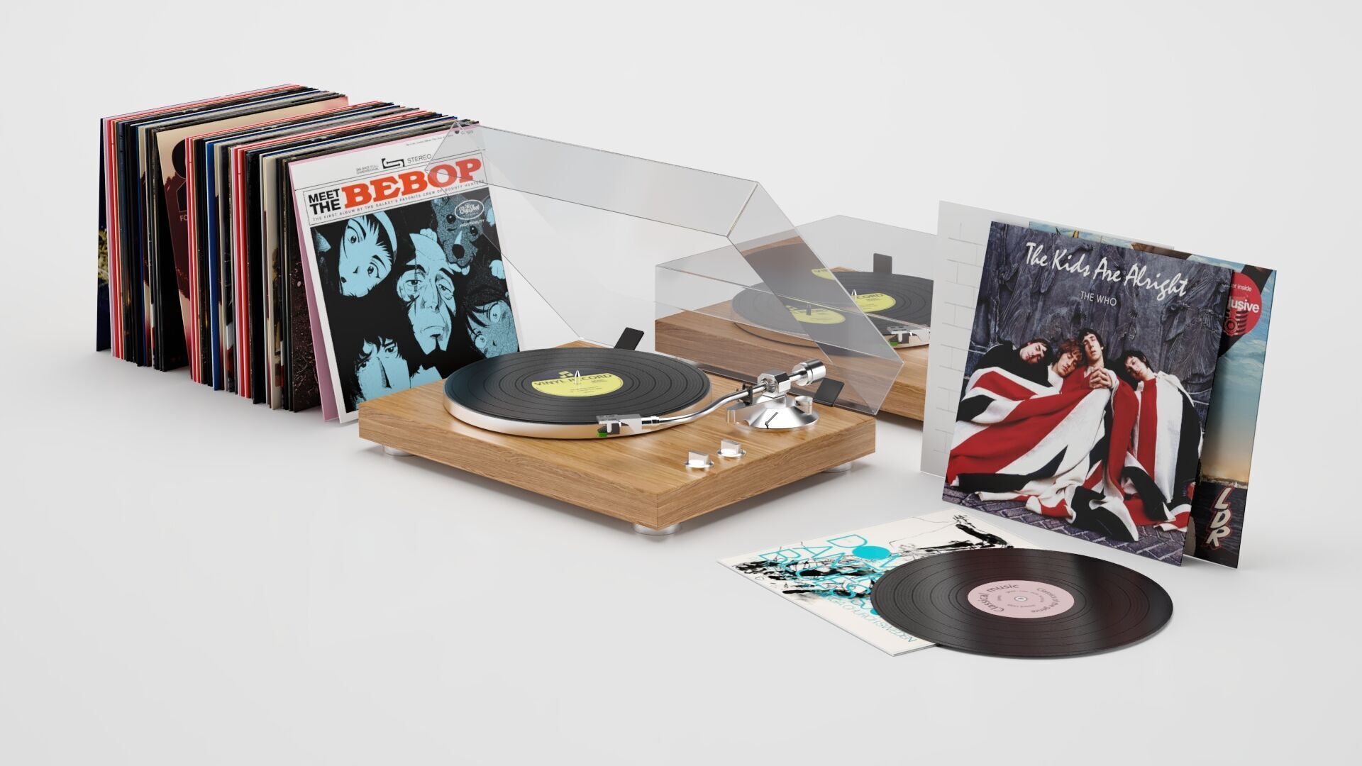 Music Gramophone 3D model_7