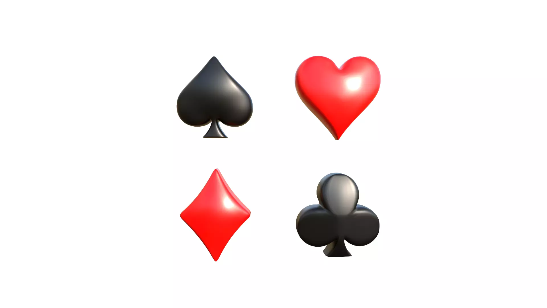 Playing Poker Sports Game Card Club Suit Low-poly 3D model