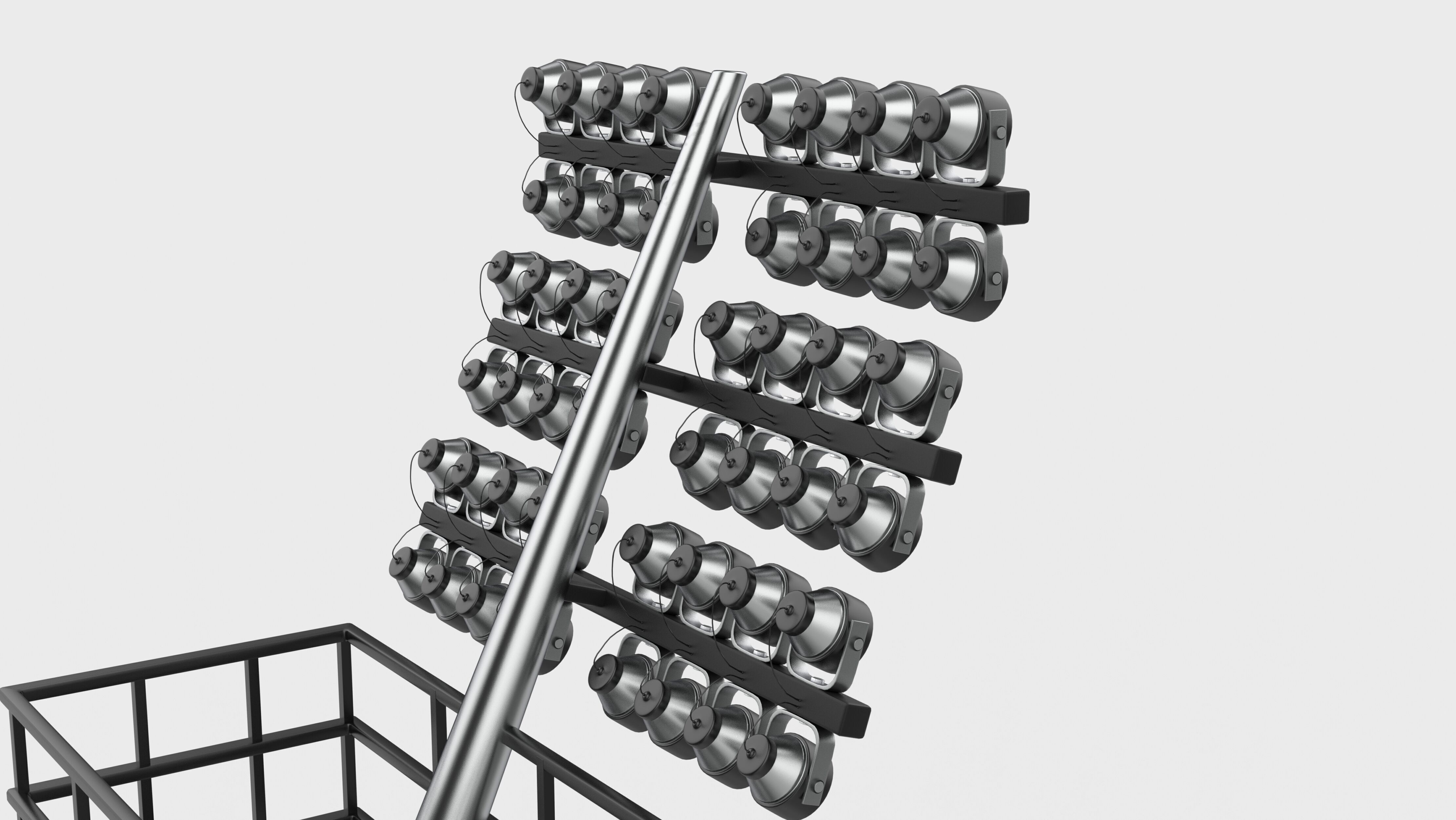 Stadium Light tower 3D model_3