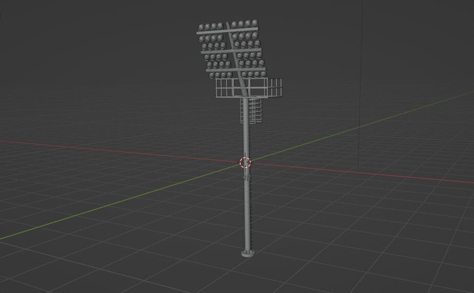 Stadium Light tower 3D model_15