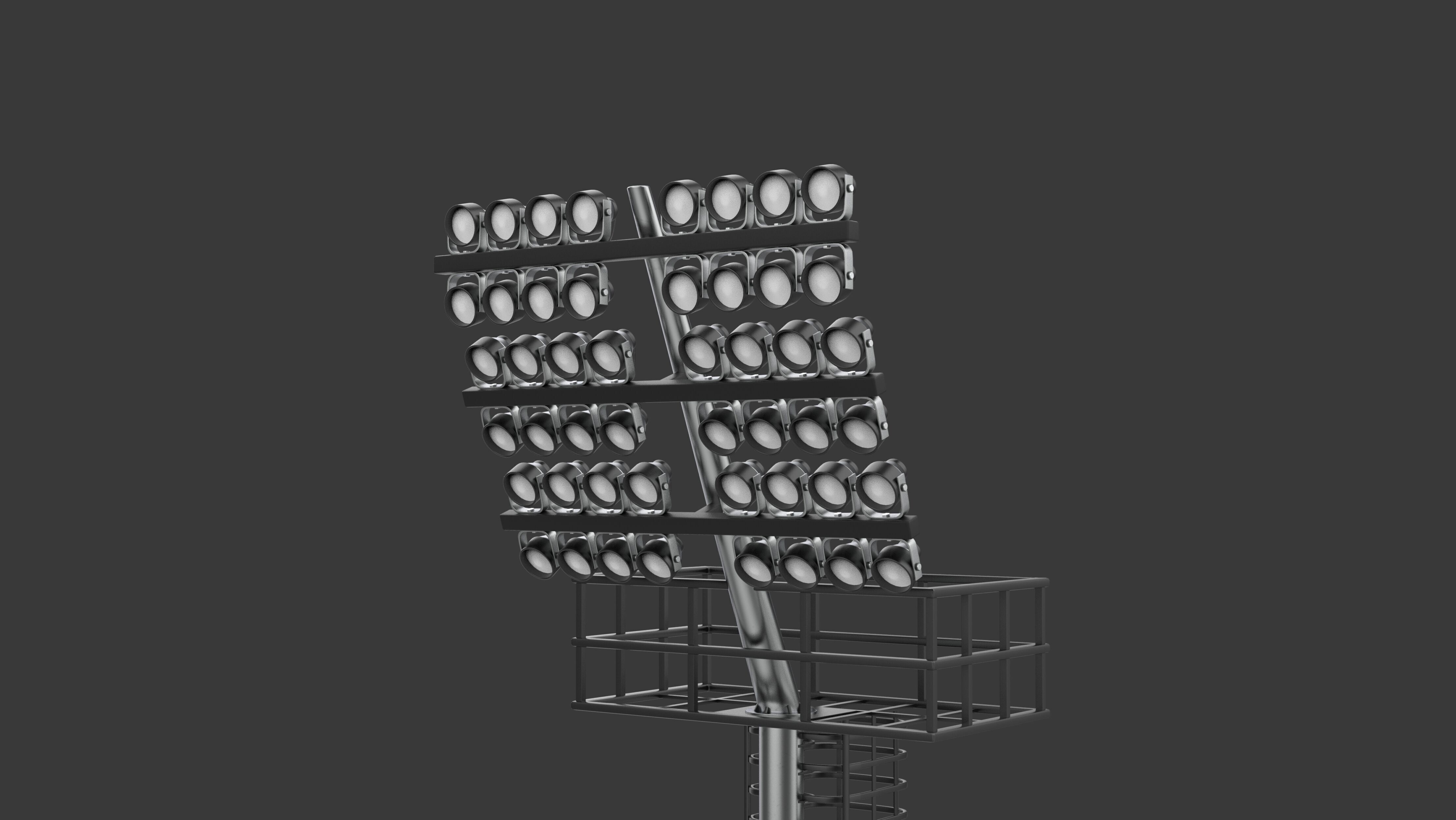 Stadium Light tower 3D model_6