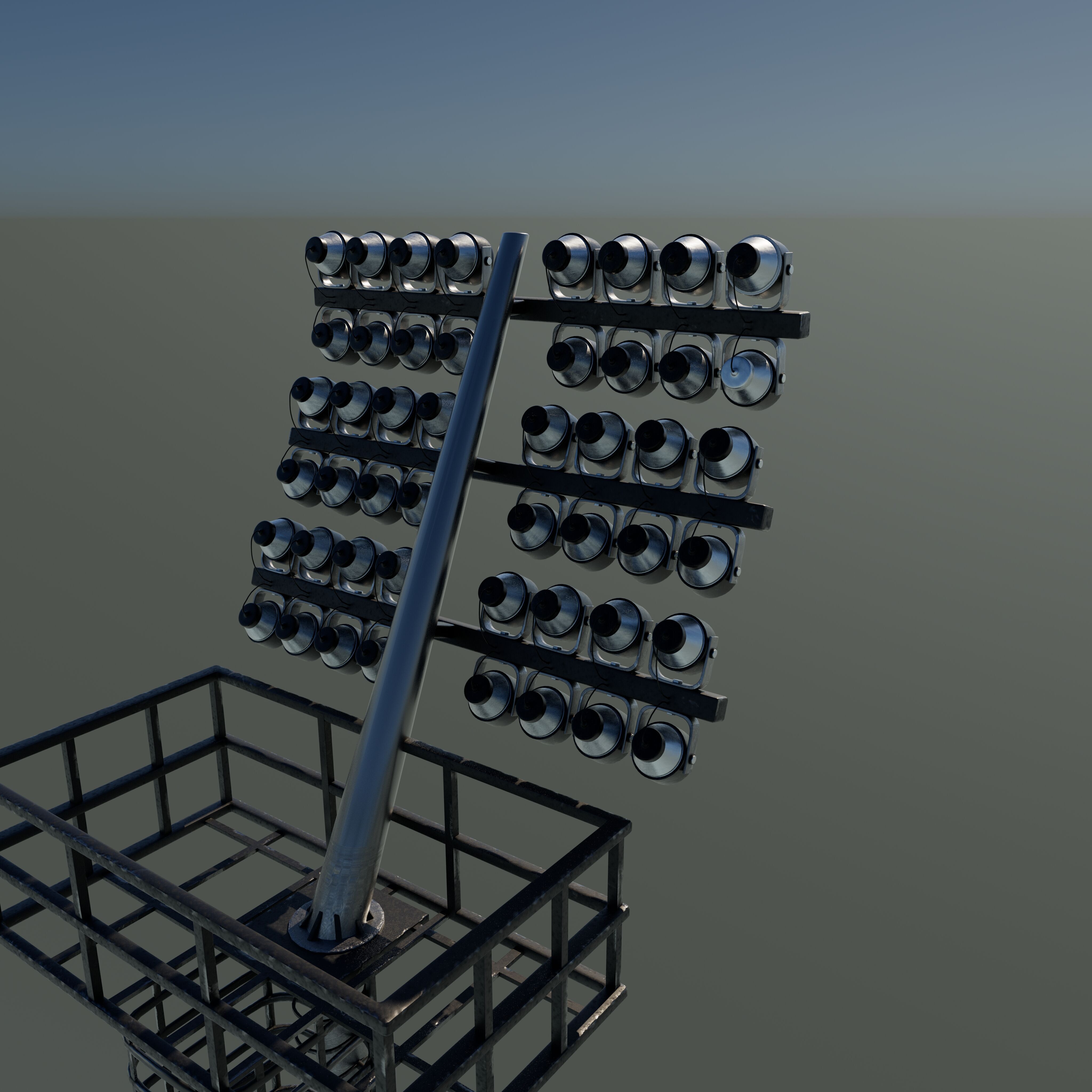 Stadium Light tower 3D model_14