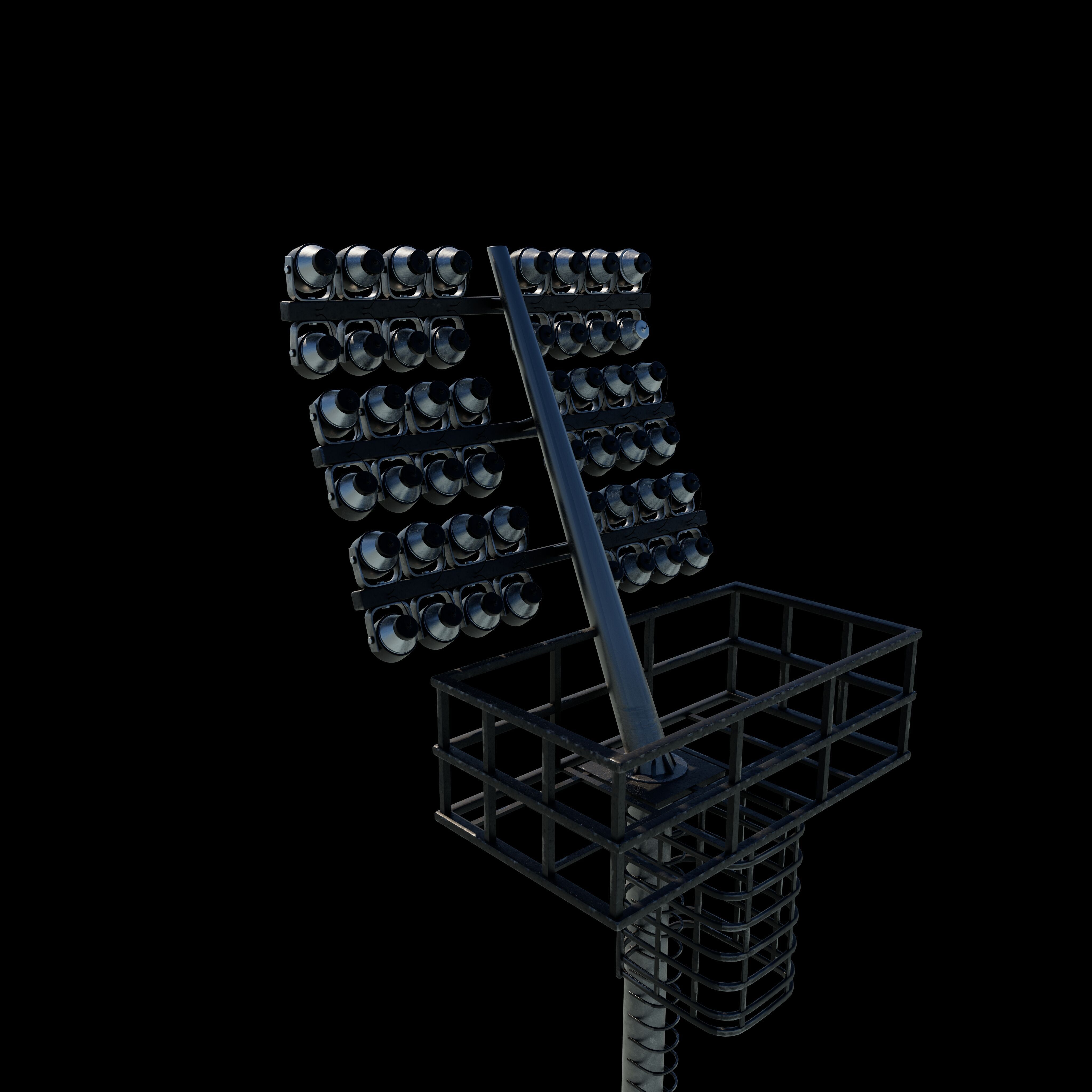 Stadium Light tower 3D model_10