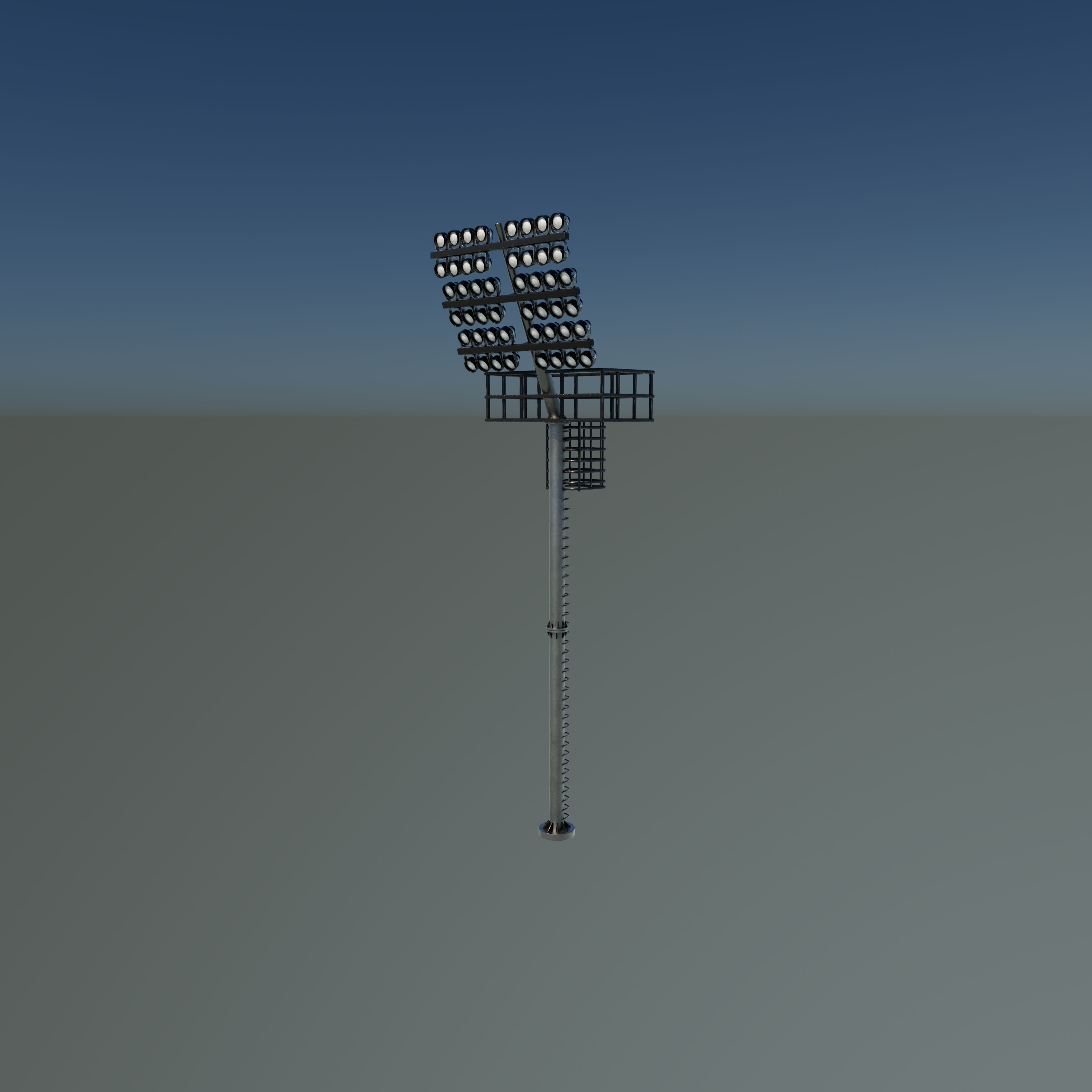 Stadium Light tower 3D model_11