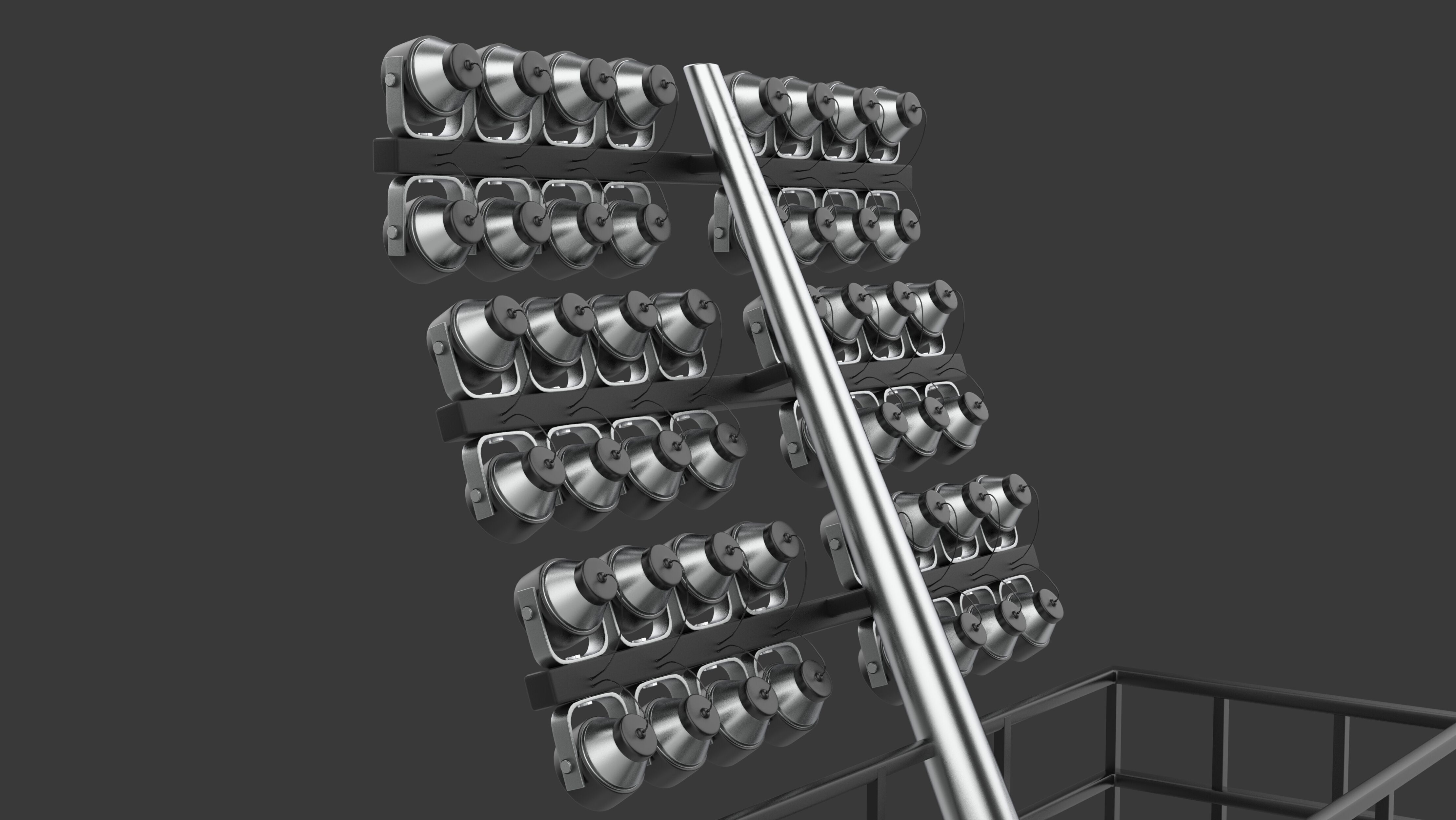 Stadium Light tower 3D model_9