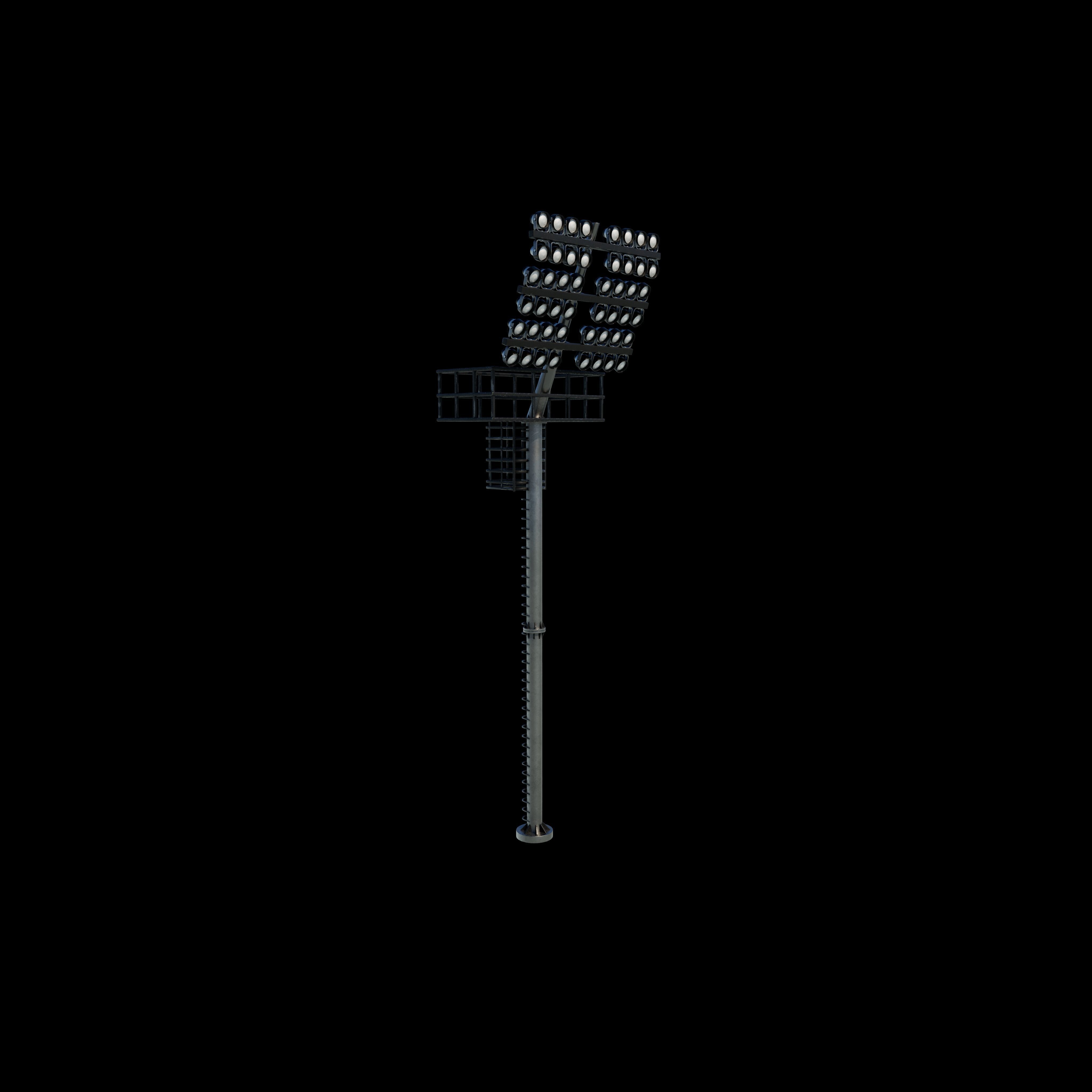Stadium Light tower 3D model_2