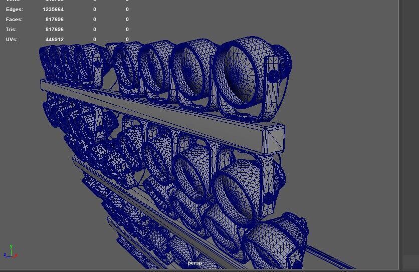 Stadium Light tower 3D model_18