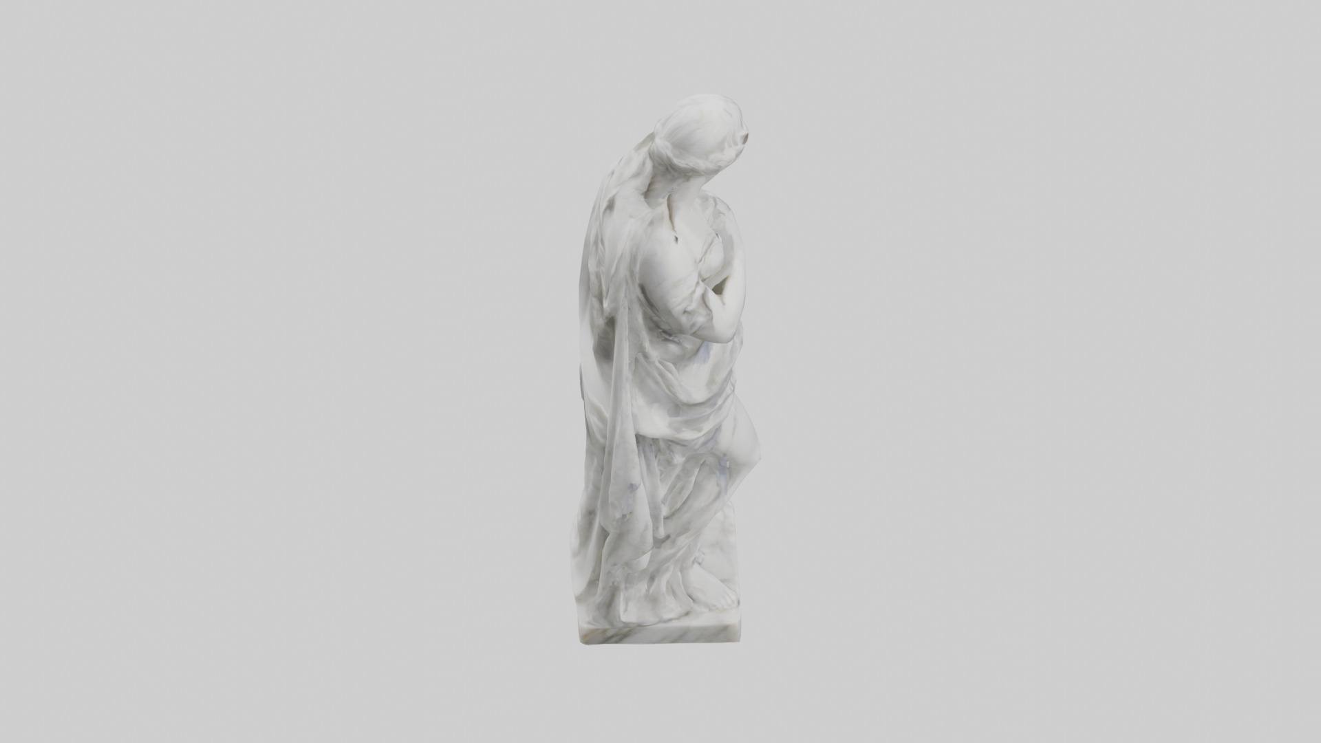 Classical Marble Woman statue model Low-poly 3D model_28
