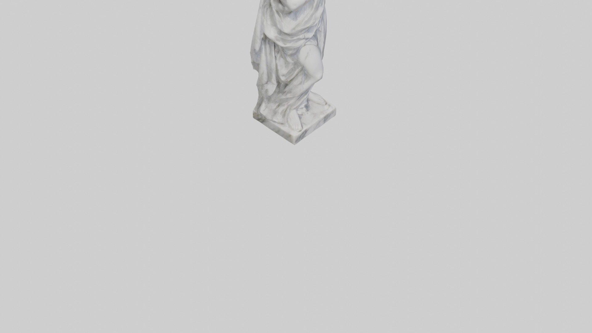 Classical Marble Woman statue model Low-poly 3D model_7