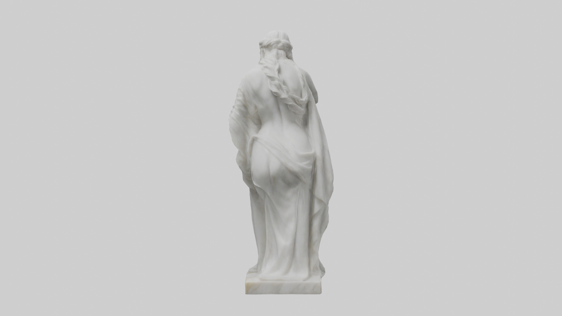 Classical Marble Woman statue model Low-poly 3D model_1