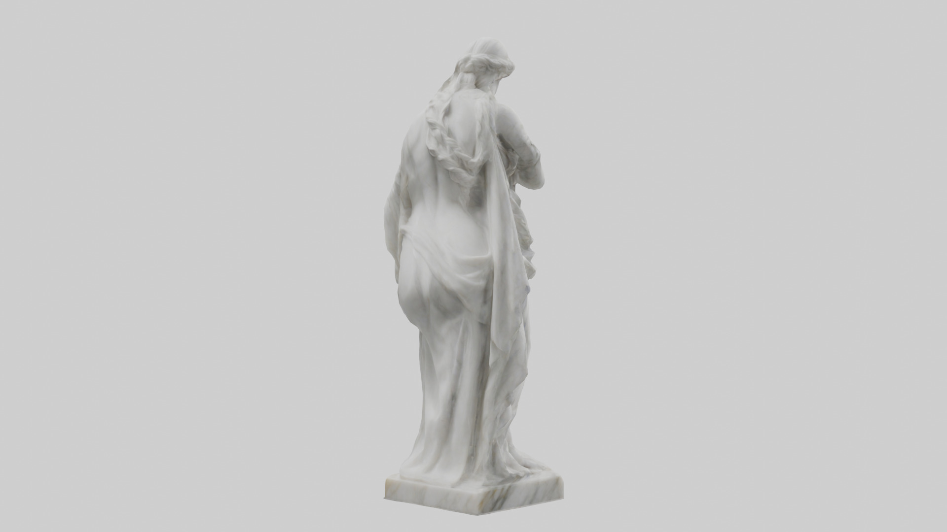 Classical Marble Woman statue model Low-poly 3D model_3