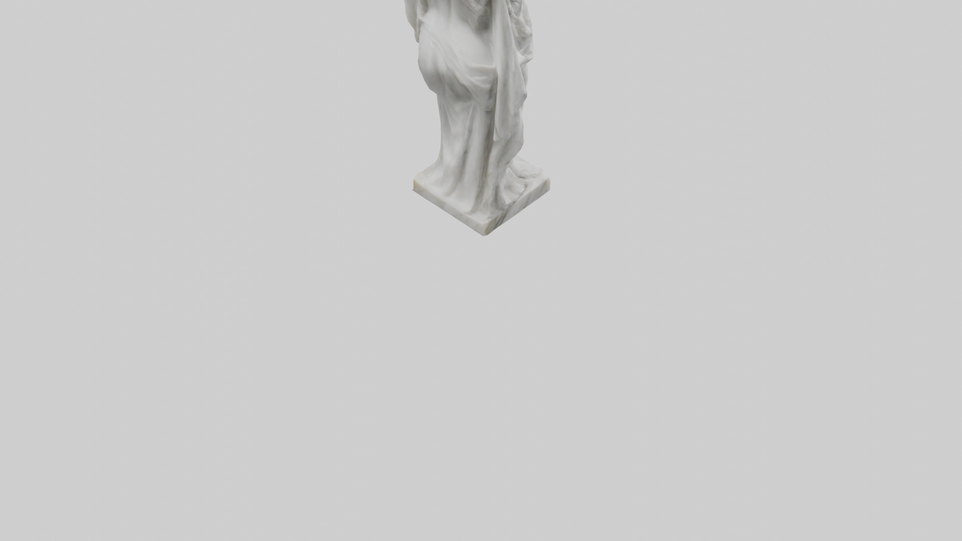 Classical Marble Woman statue model Low-poly 3D model_5