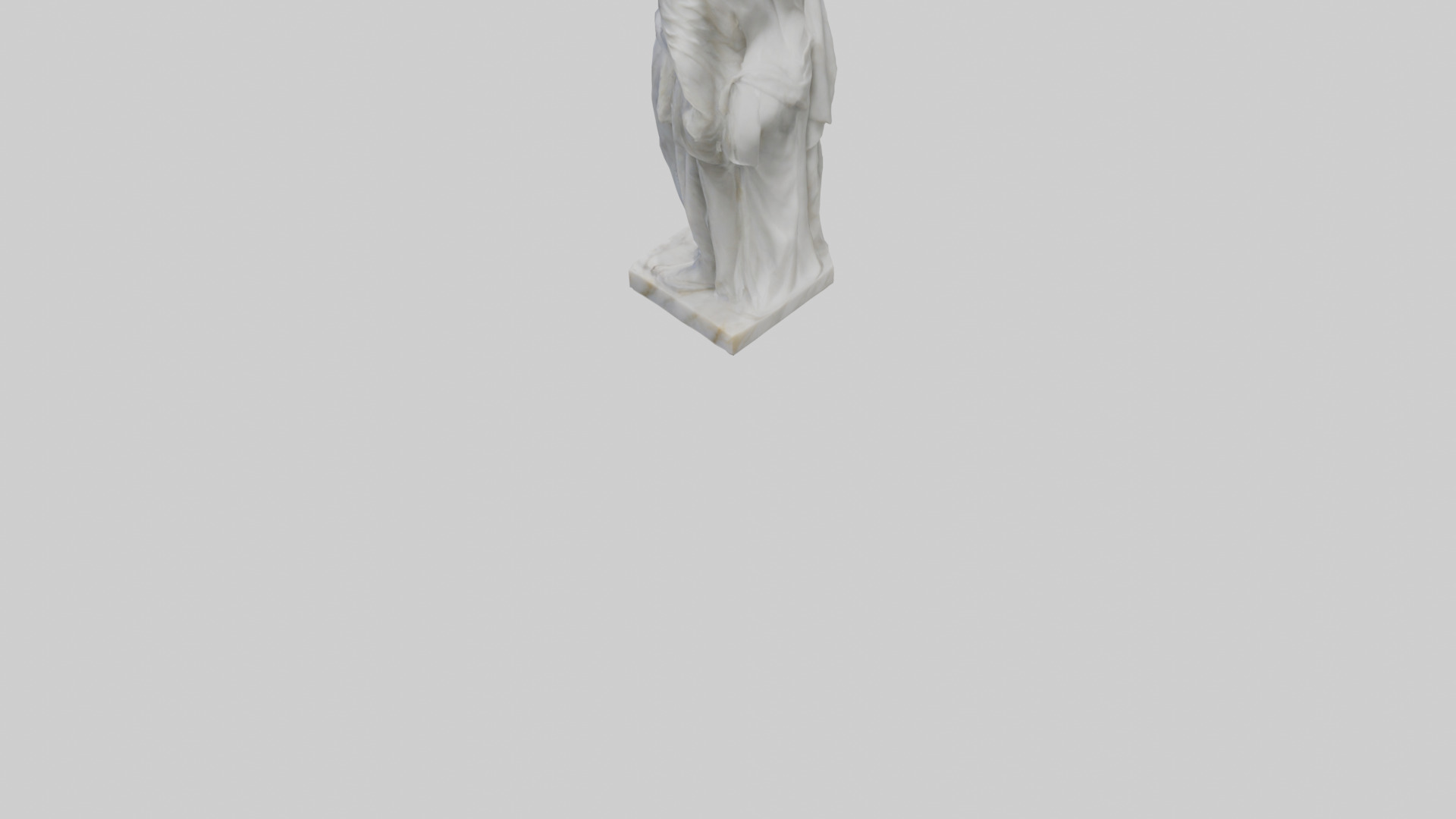 Classical Marble Woman statue model Low-poly 3D model_4