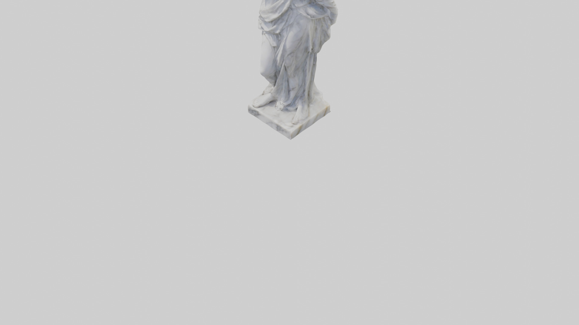 Classical Marble Woman statue model Low-poly 3D model_6